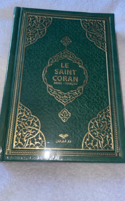 Coran vert en imitation cuir traduction arabe - Français